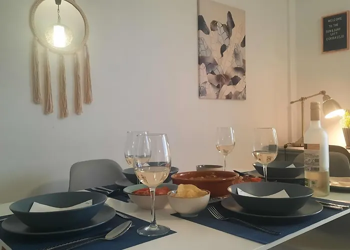 Apartamento Sun & Surf Loft, Near Main Street And Beach, Wifi Fiber, Winter Garden With Sea View Corralejo